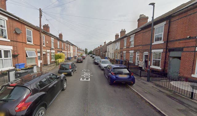 <p>The suspected gas explosion destroyed two properties on Eden Street in Derby</p>