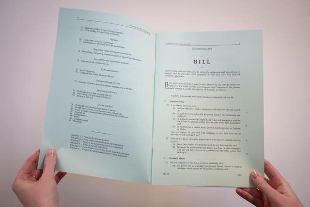 The Terminally Ill Adults (End of Life) Bill is due to return to the House of Commons for debate (Stefan Rousseau/PA)