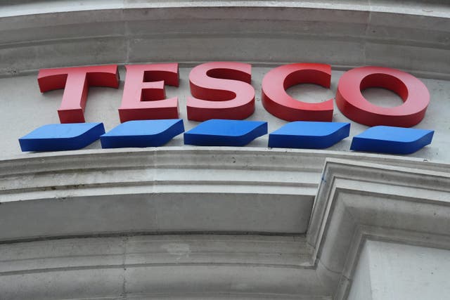 <p>Tesco said group sales grew by 4.6%, on a like-for-like basis, for the 13 weeks to May 24 (Jonathan Brady/PA)</p>