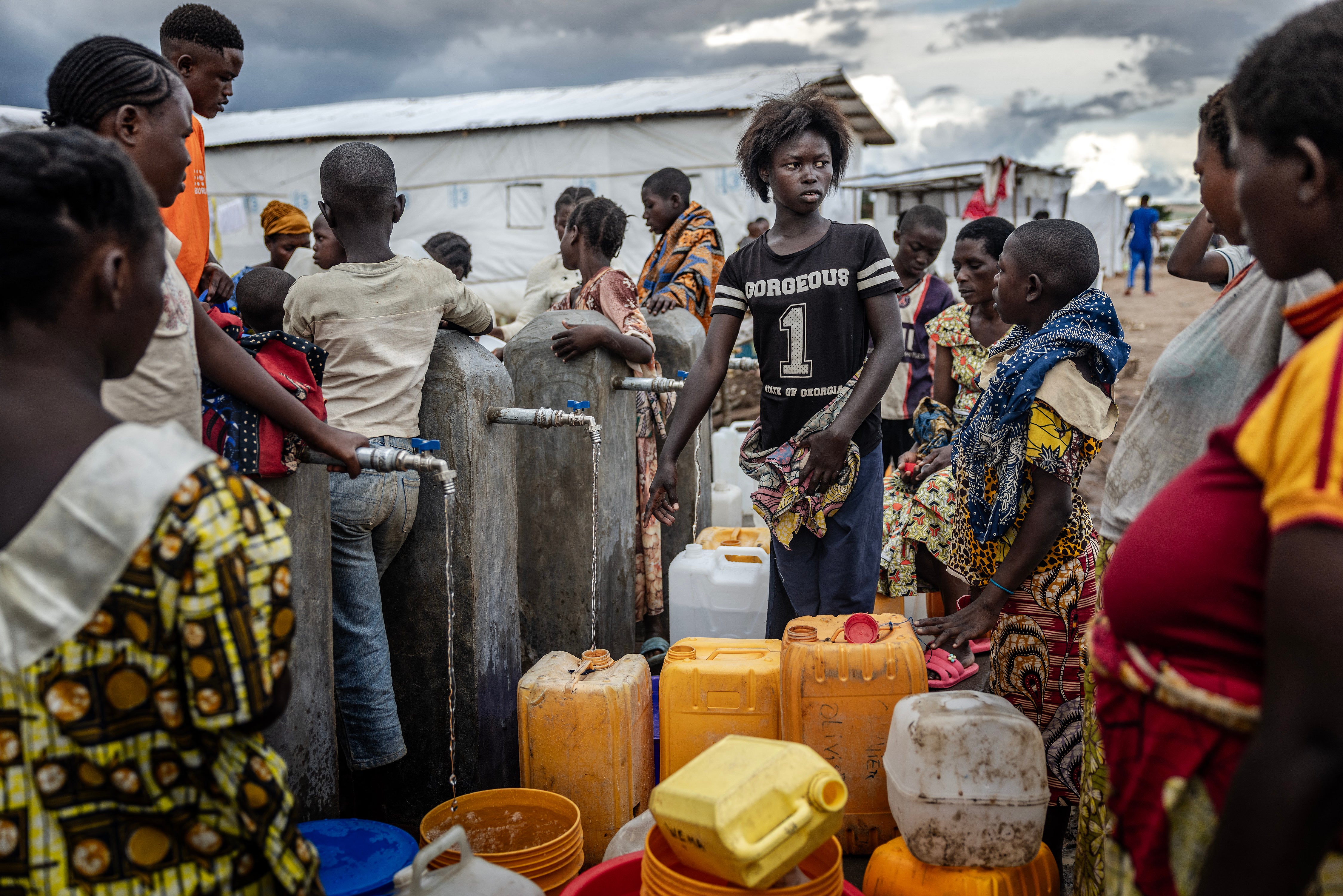 <p>Congolese refugees in Burundi, having fled war</p>