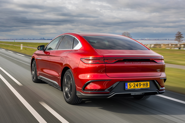 <p>The BYD Han L will be among the first EVs compatible with super-fast 1MW charging</p>