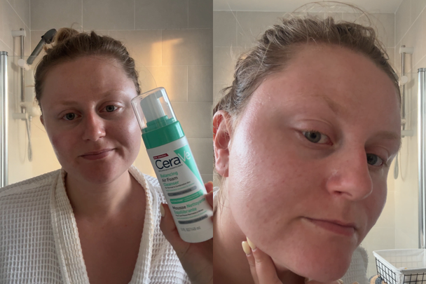 cerave balancing air foam cleanser review indybest
