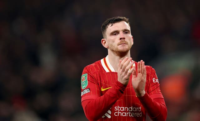 <p>Robertson has been a regular for Liverpool but faces competition</p>