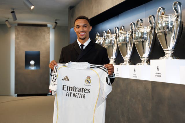 <p>Trent Alexander-Arnold has been unveiled as a Real Madrid player</p>