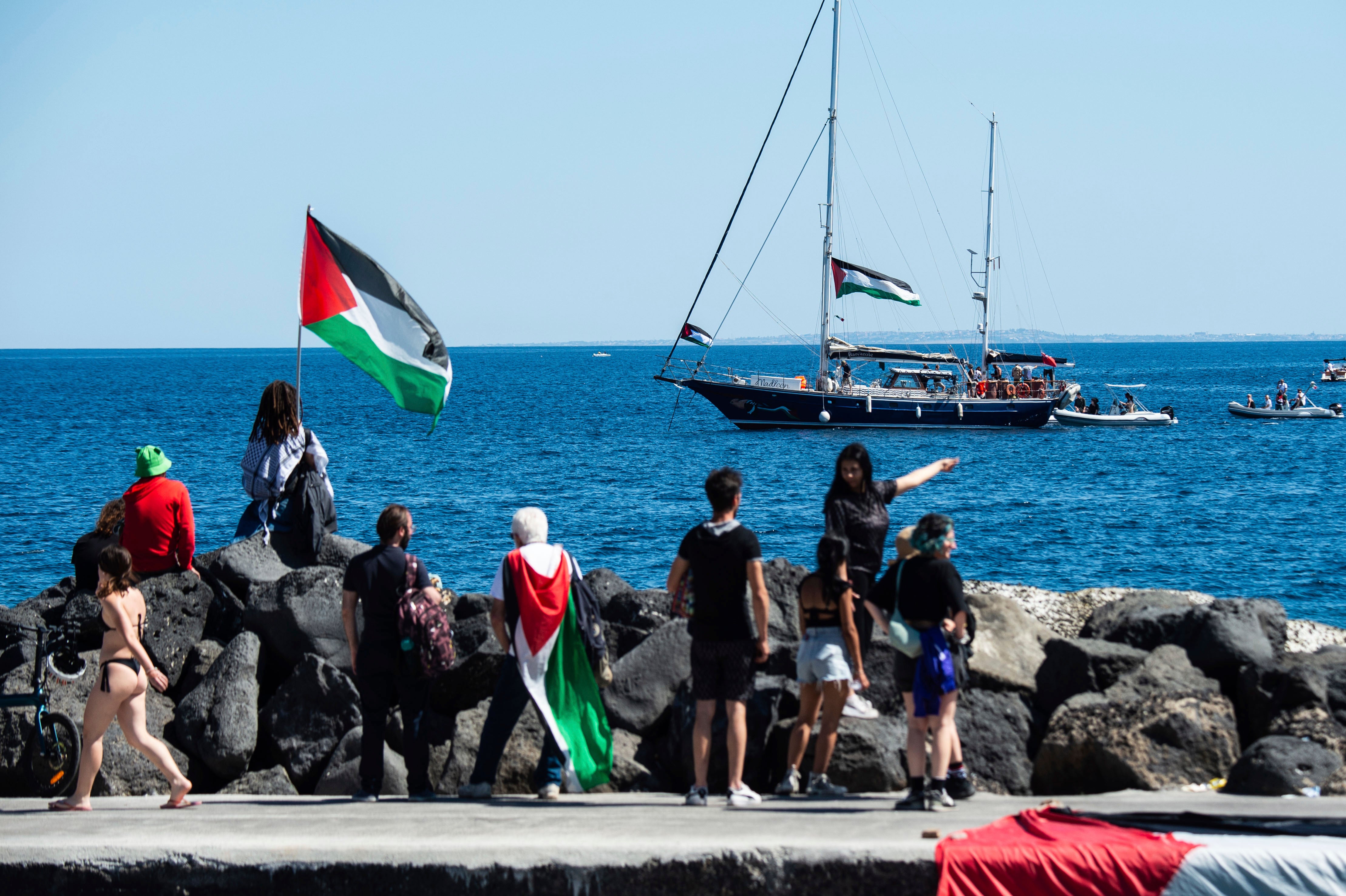 <p>Italy Freedom Flotilla</p>