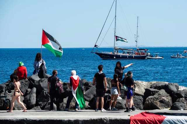 <p>Italy Freedom Flotilla</p>