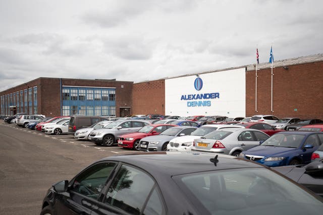 Alexander Dennis has announced plans to consolidate its UK operations (PA)