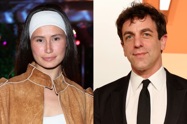 <p>BJ Novak and Delaney Rowe</p>