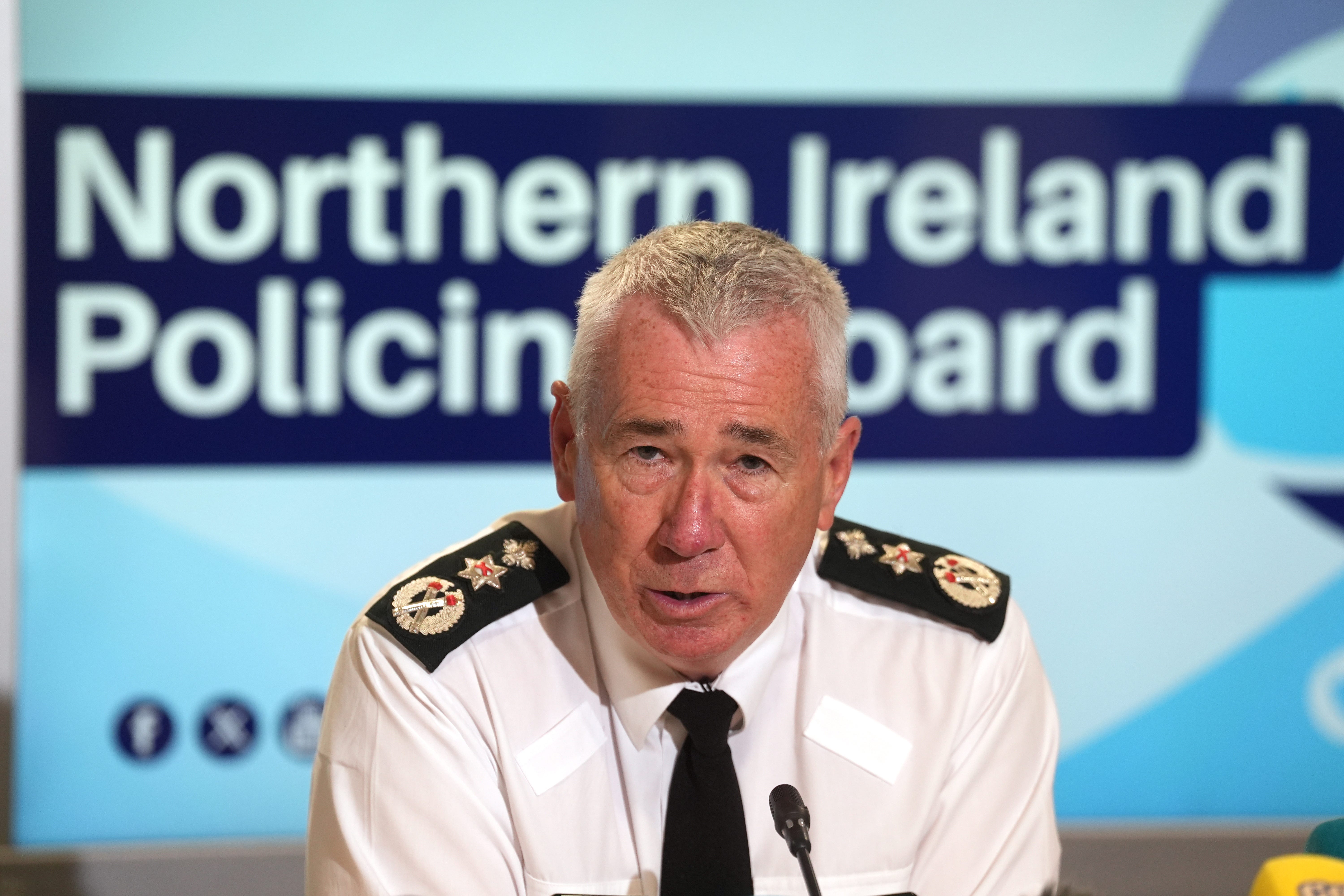 Police Service of Northern Ireland (PSNI) Chief Constable Jon Boutcher warned ‘stop this violence… we will come after you’ (Brian Lawless/PA)
