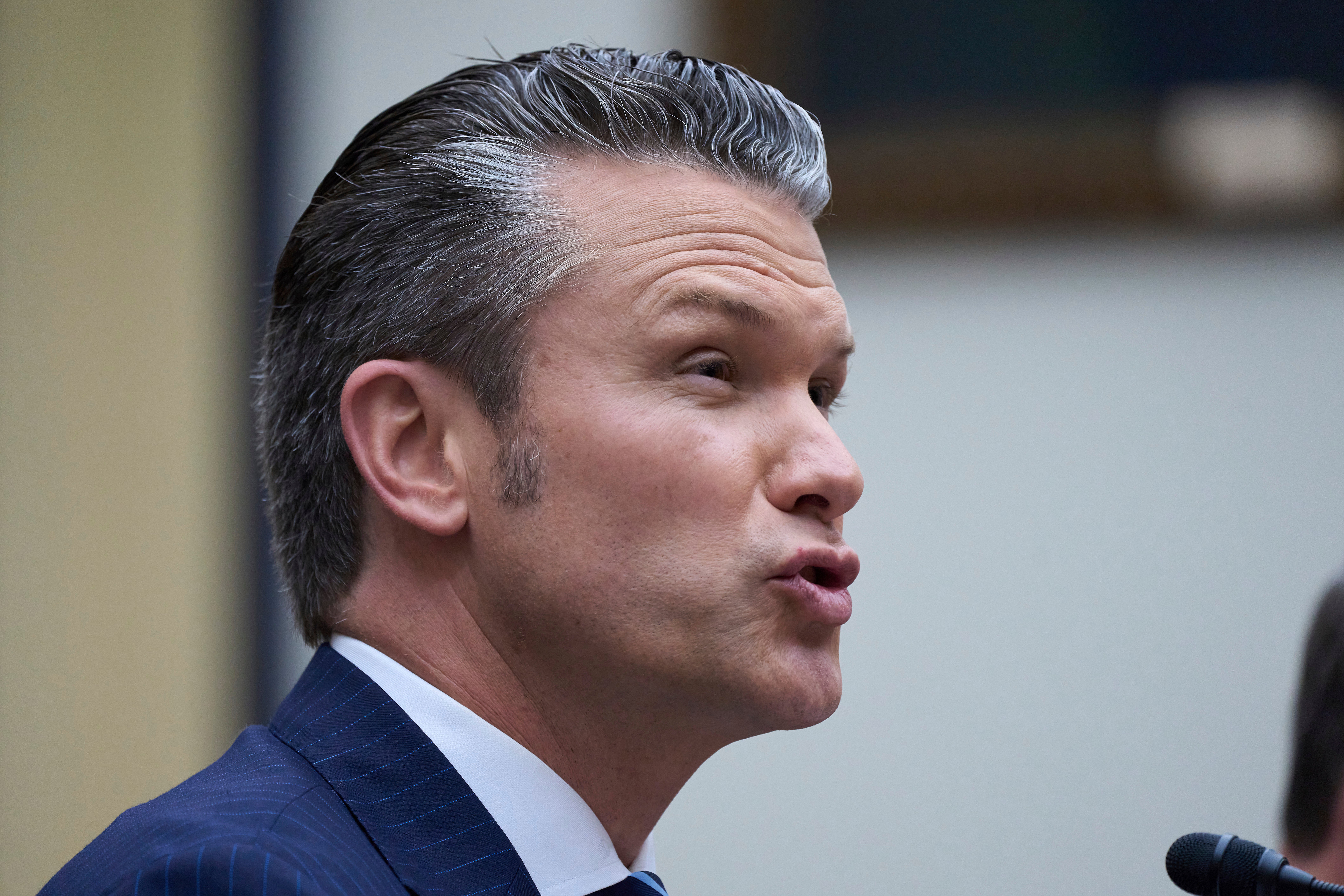 Secretary of Defense Pete Hegseth fields questions on the Pentagon budget from the House Armed Services Committee, at the Capitol in Washington, Thursday, June 12, 2025