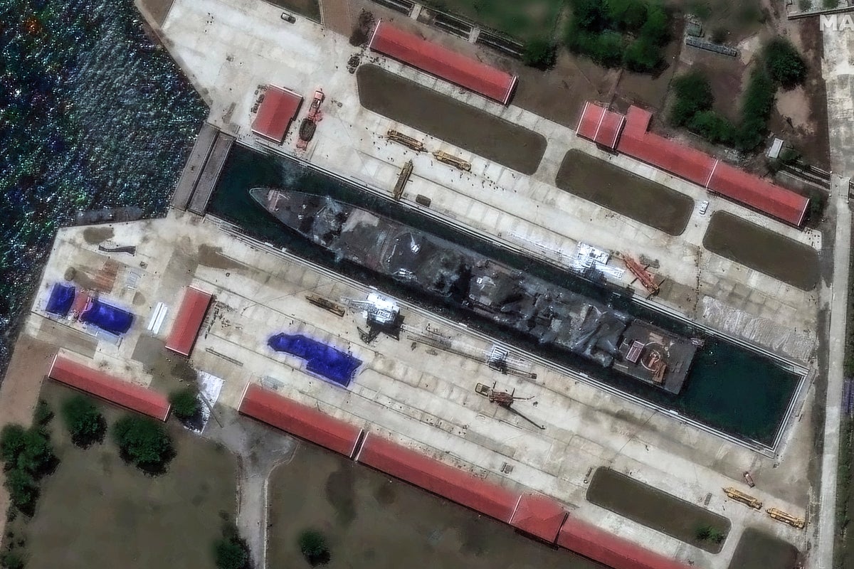 North Korea says it has repaired its damaged destroyer and launched it in the water