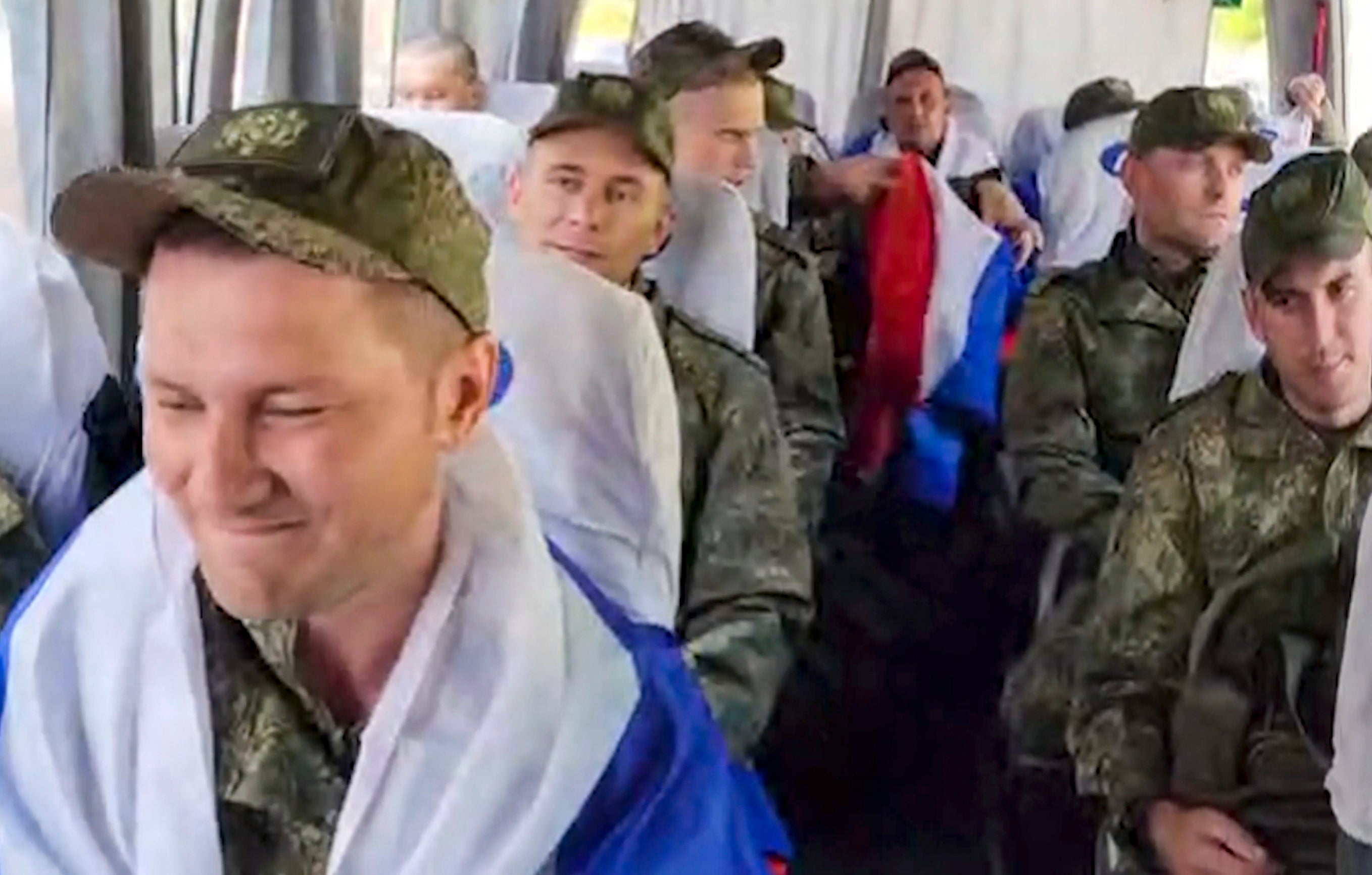 The Russians were returned to an unknown location in Belarus