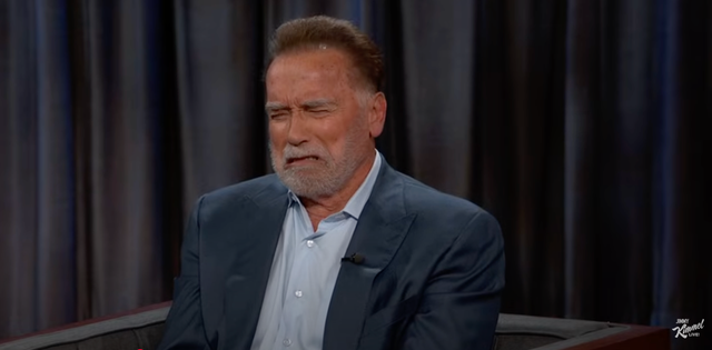 <p>Arnold Schwarzenegger 'cries' when asked whether Trump liked him or not</p>
