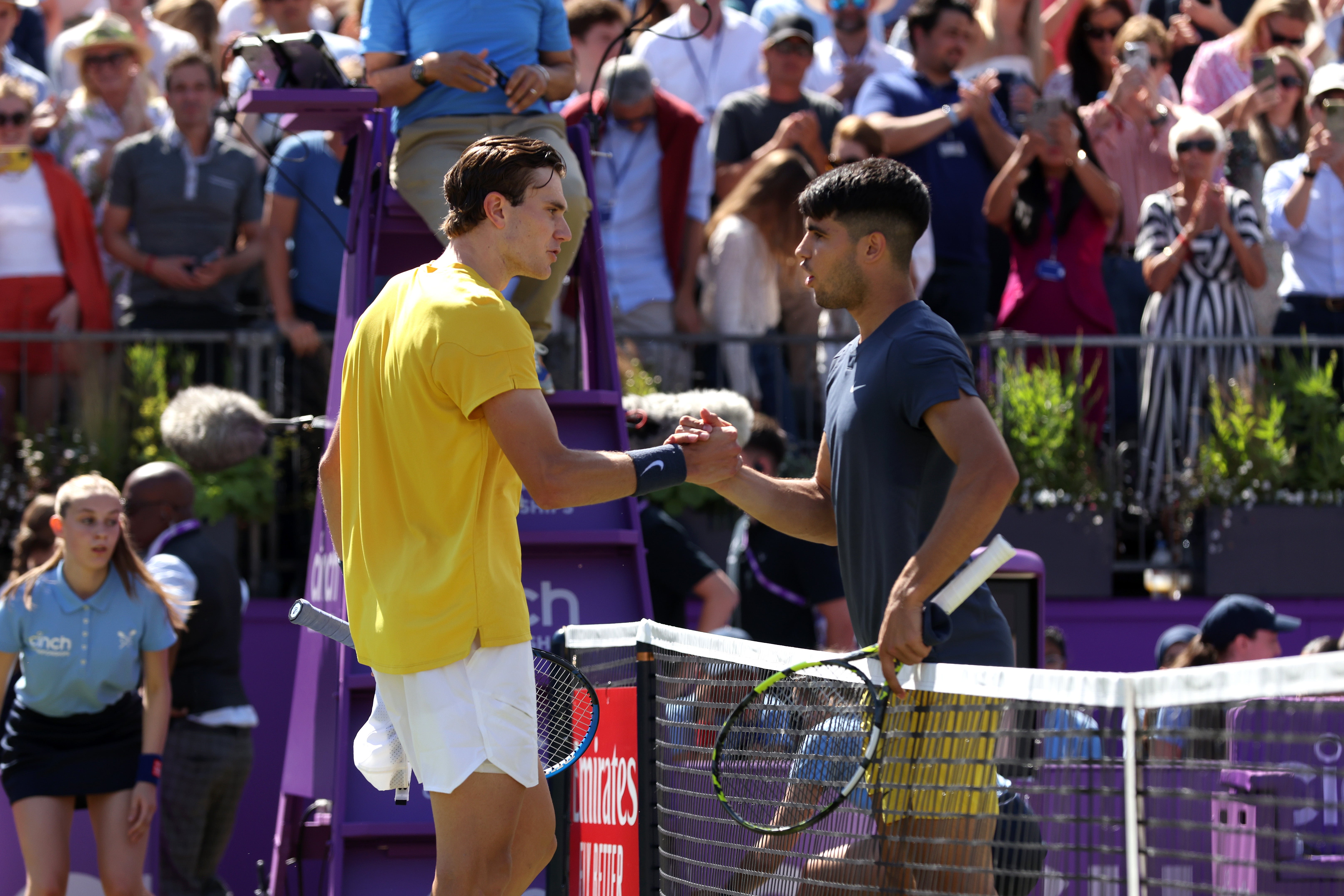 Jack Draper beat Carlos Alcaraz at Queen's last year