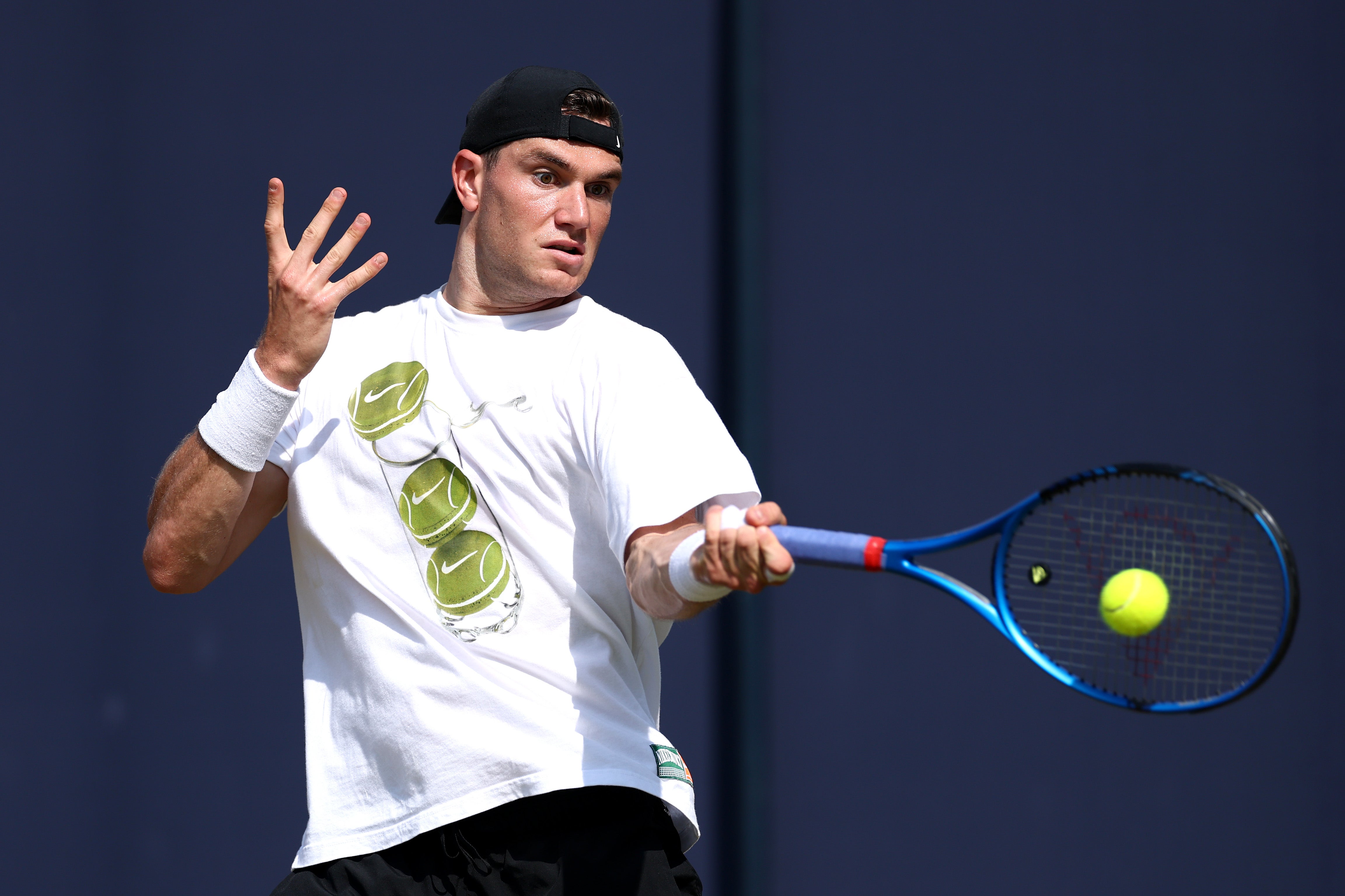 Draper trains at Queen’s ahead of his first grass court tournament of the summer