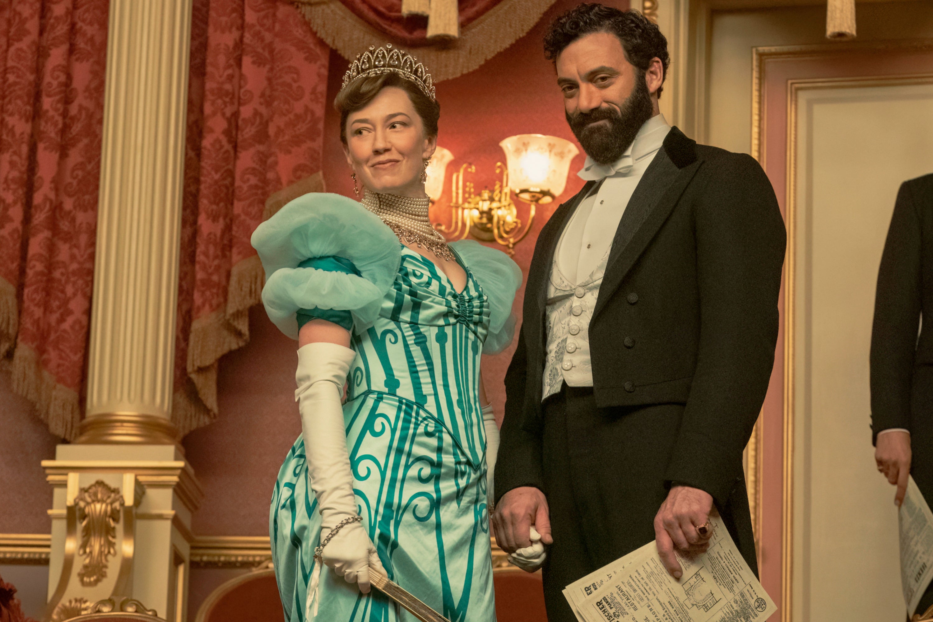 <p>After a tense and dramatic third season, HBO’s hit period drama, which follows New York City’s high society in the 1800s, ended Sunday with railroad tycoon George Russell (Morgan Spector) walking out on his wife, Bertha Russell (Carrie Coon).</p>