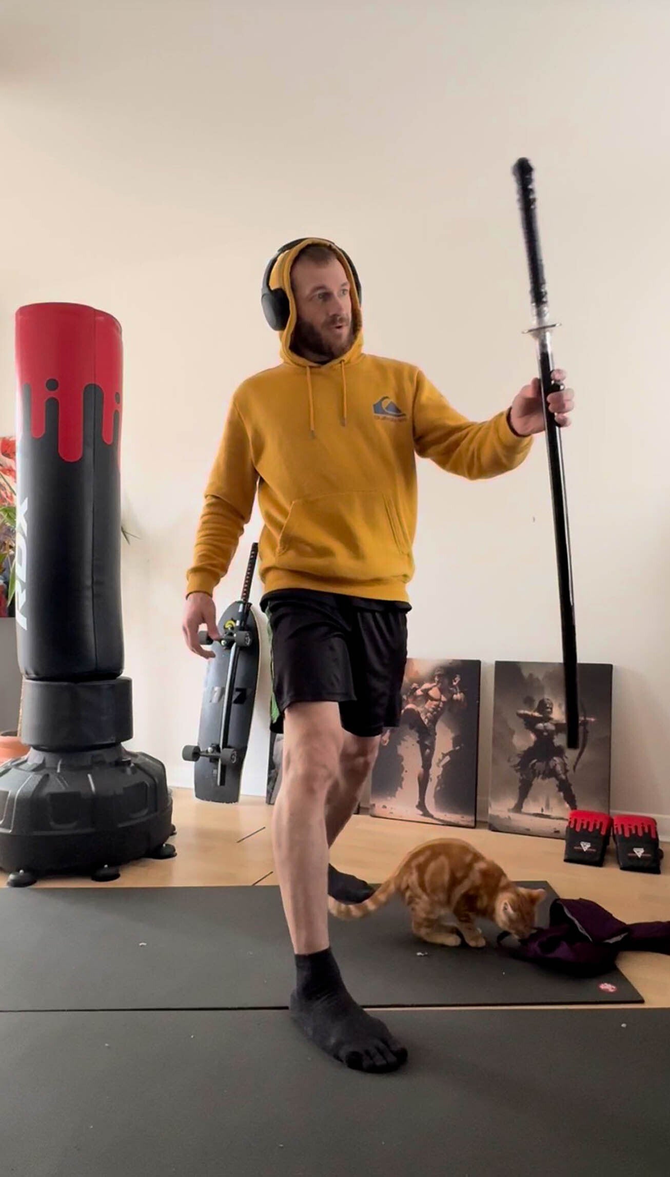 Marcus Arduini Monzo with a samurai sword