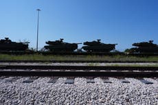 Photos of preparations for Trump's military parade marking the 250th anniversary of the US Army