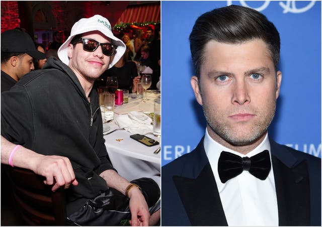 <p>Colin Jost (right) has said his decision to acquire the MV John F. Kennedy for $280,000 in January 2022 with Saturday Night Live costar Pete Davidson was ‘absolutely the dumbest and least thought-through purchase I’ve ever made in my life’</p>
