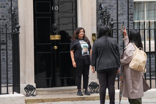 Pooja Kanda, mother of Ronan Kanda who was murdered with a ninja sword in 2022, has said there is ‘still so much to do’ in her campaign against knife crime after she was made an OBE (Yui Mok/PA)