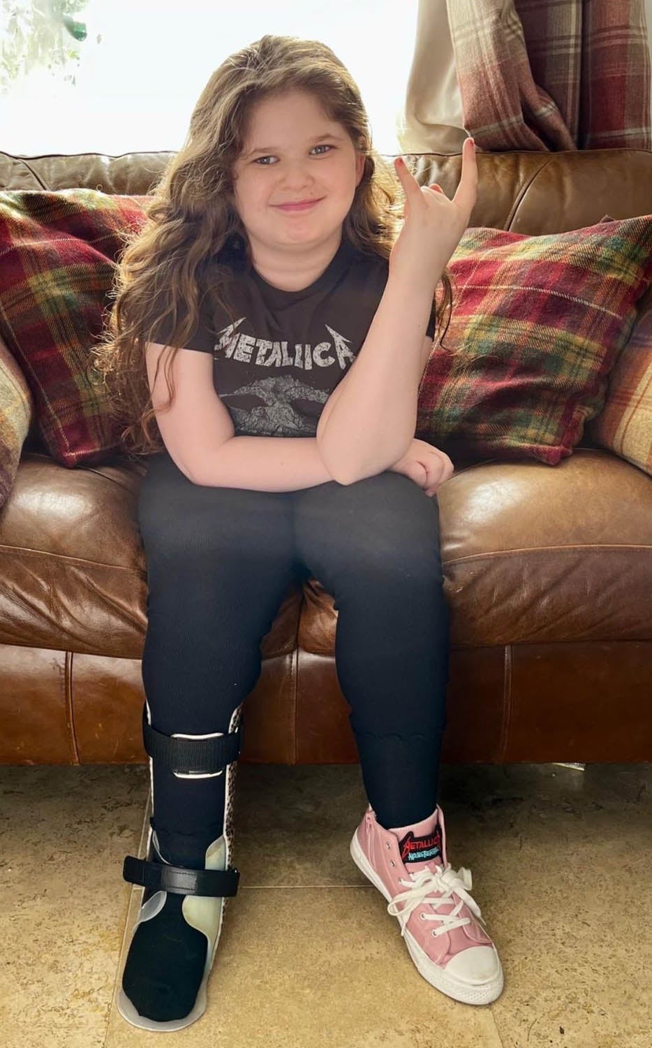 Sofia-Rose Dobson, from Warrington, Cheshire, suffered a severe stroke moments after she was born in 2014