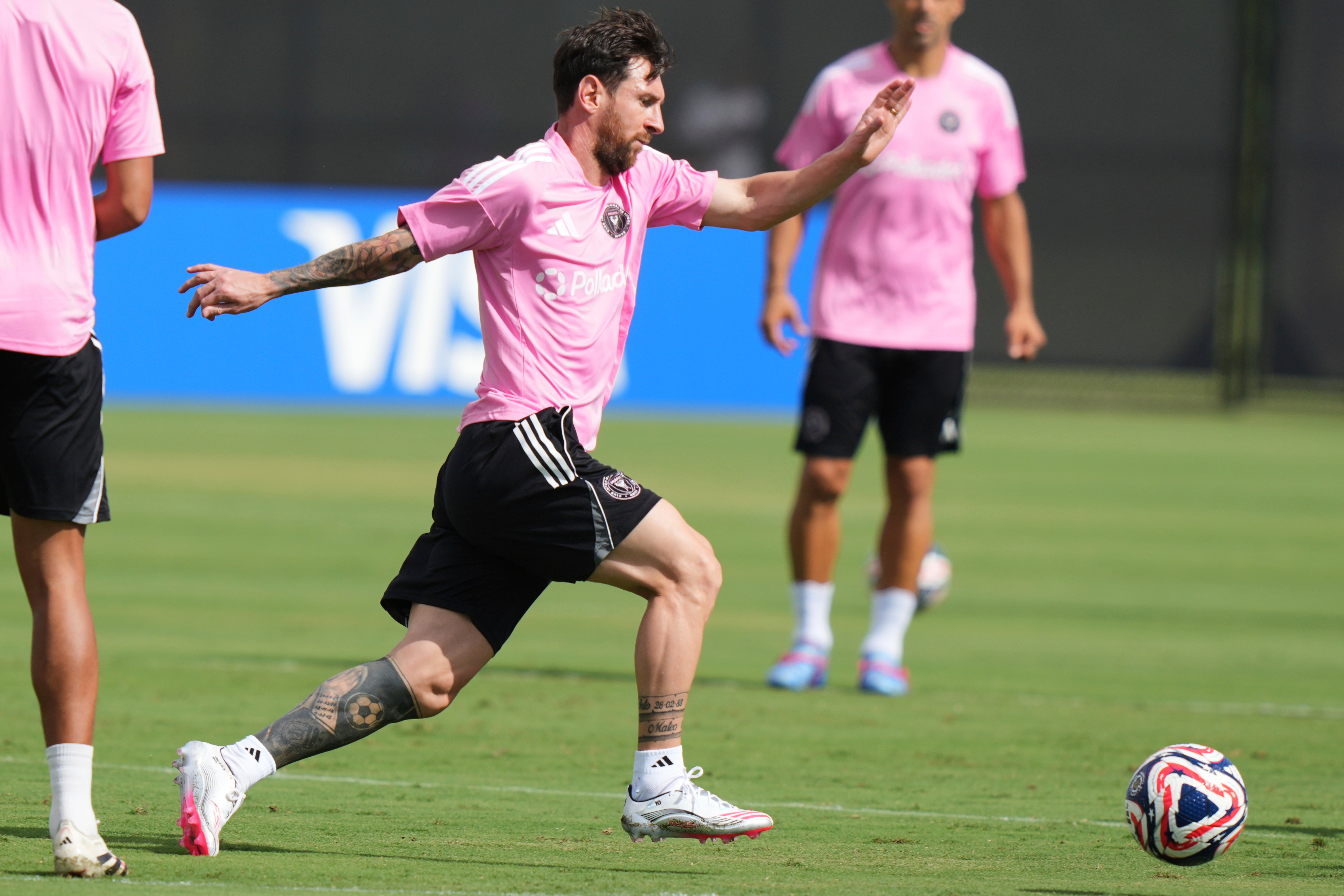 Messi training at the Club World Cup this week