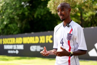 Sir Mo Farah aus England während des Trainings
