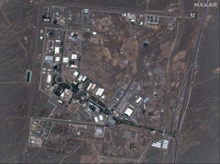 Damaged Natanz enrichment facility after Israeli airstrikes