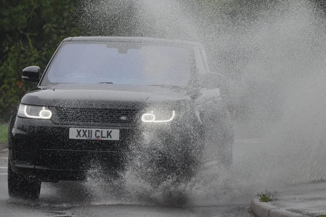 Large swathes of the UK were battered by thunderstorms on Saturday (Jonathan Brady/PA)
