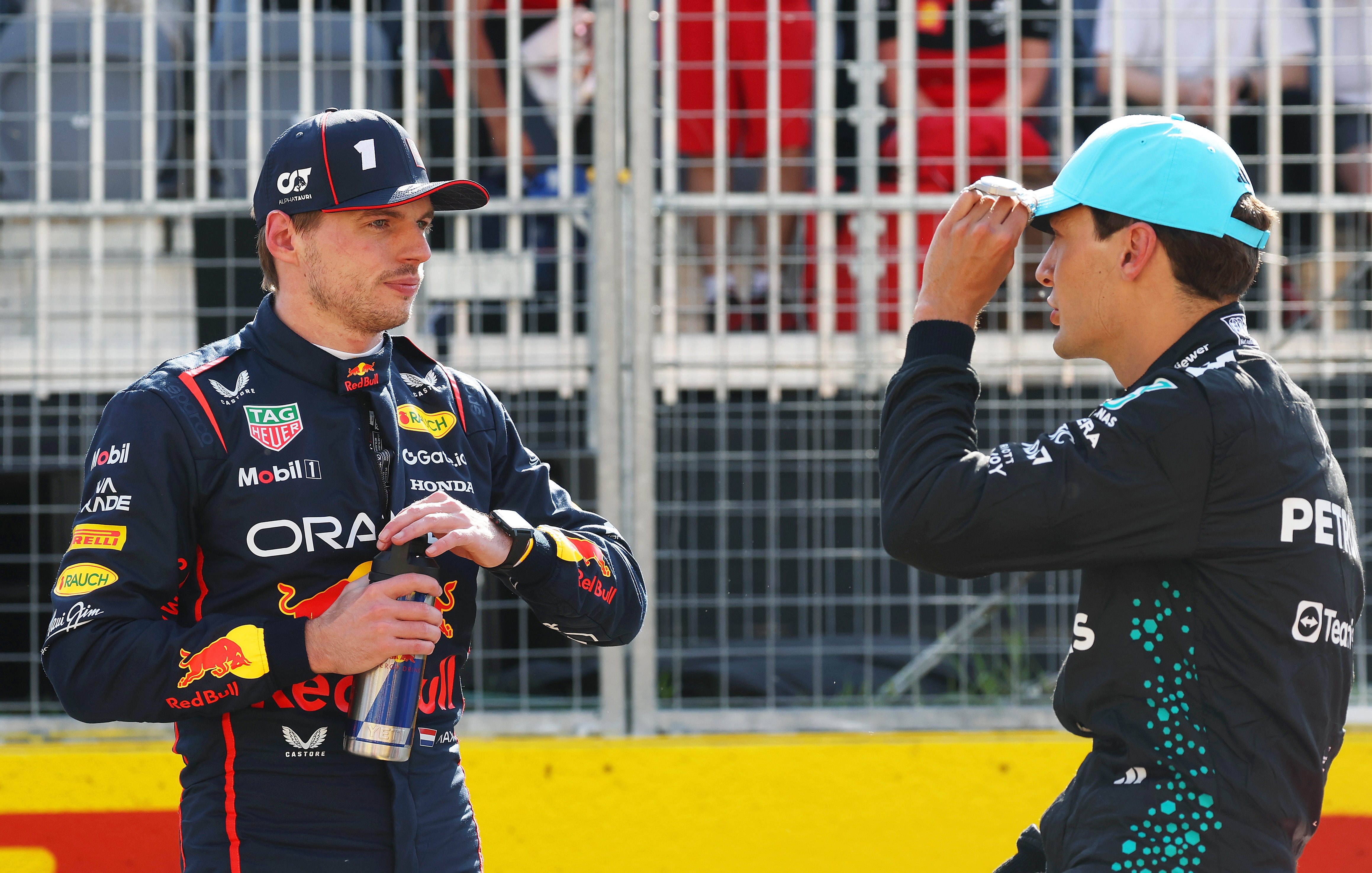 George Russell beat arch rival Max Verstappen to pole position in Canada