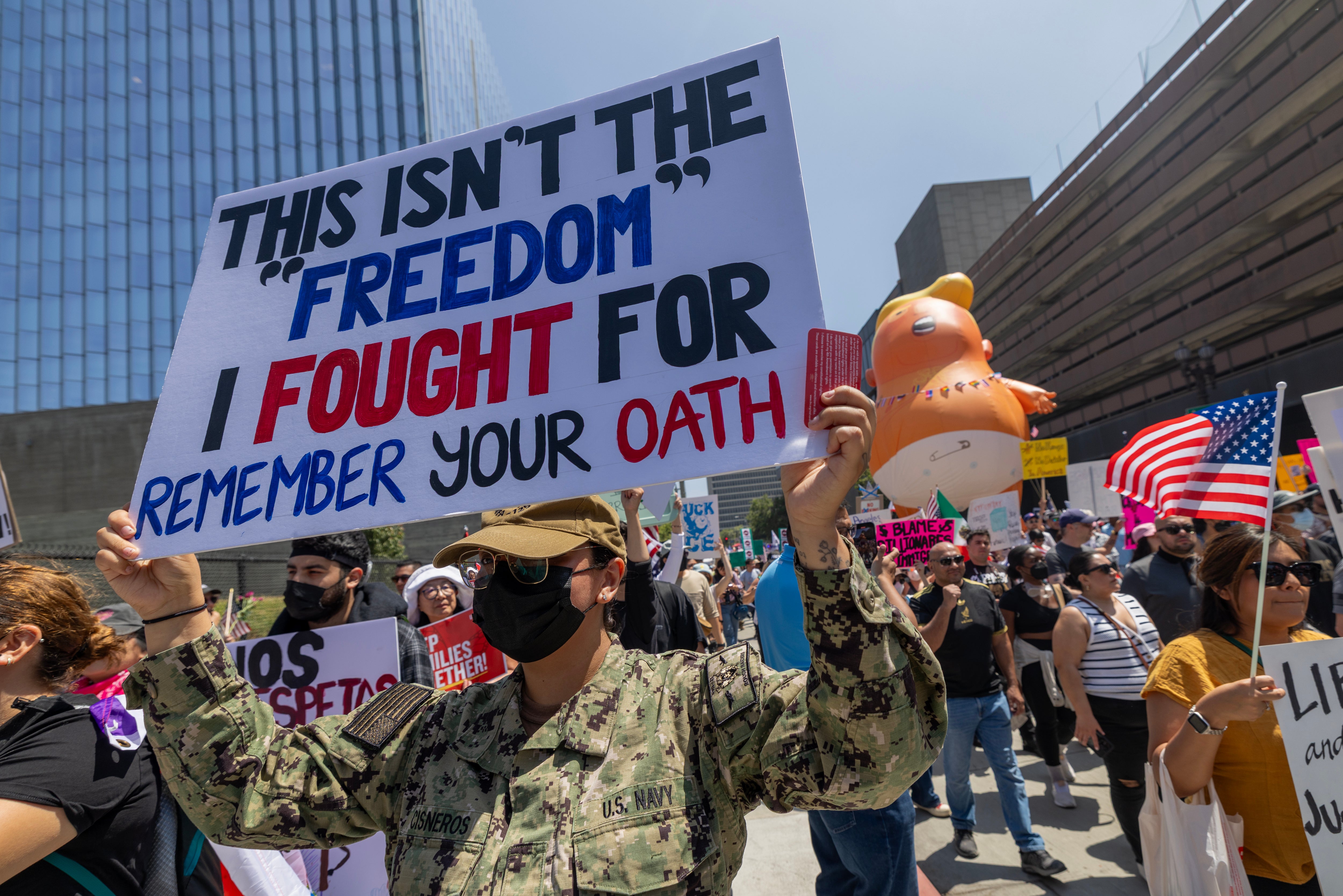 The ‘No Kings’ protest in Los Angeles, California, on June 14 2025