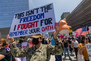 The ‘No Kings’ protest in Los Angeles, California, on June 14 2025