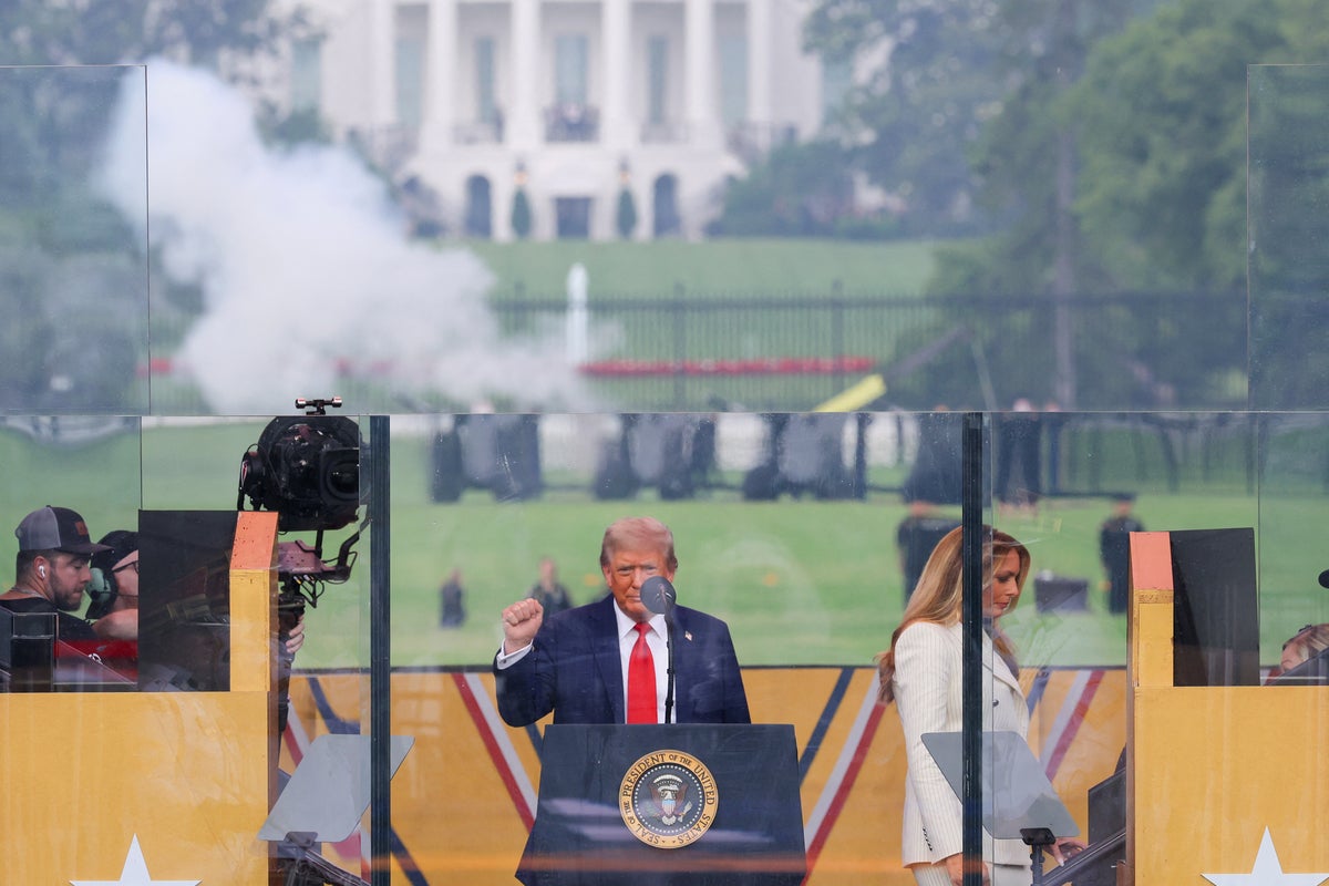 Trump military parade underway as president arrives to festivities on his birthday