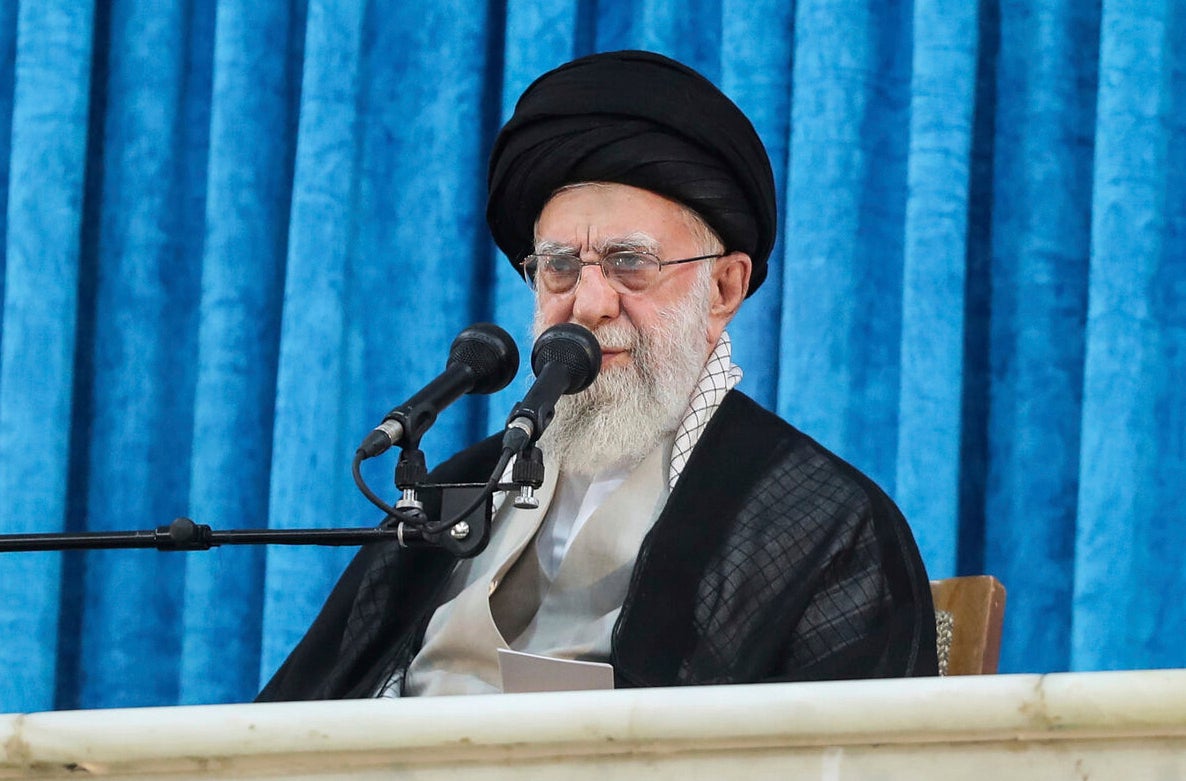 An image from the official website of the office of the Iranian Supreme Leader Ayatollah Ali Khamenei, who was the reported target of an Israeli assassination plot waved off by the Trump administration