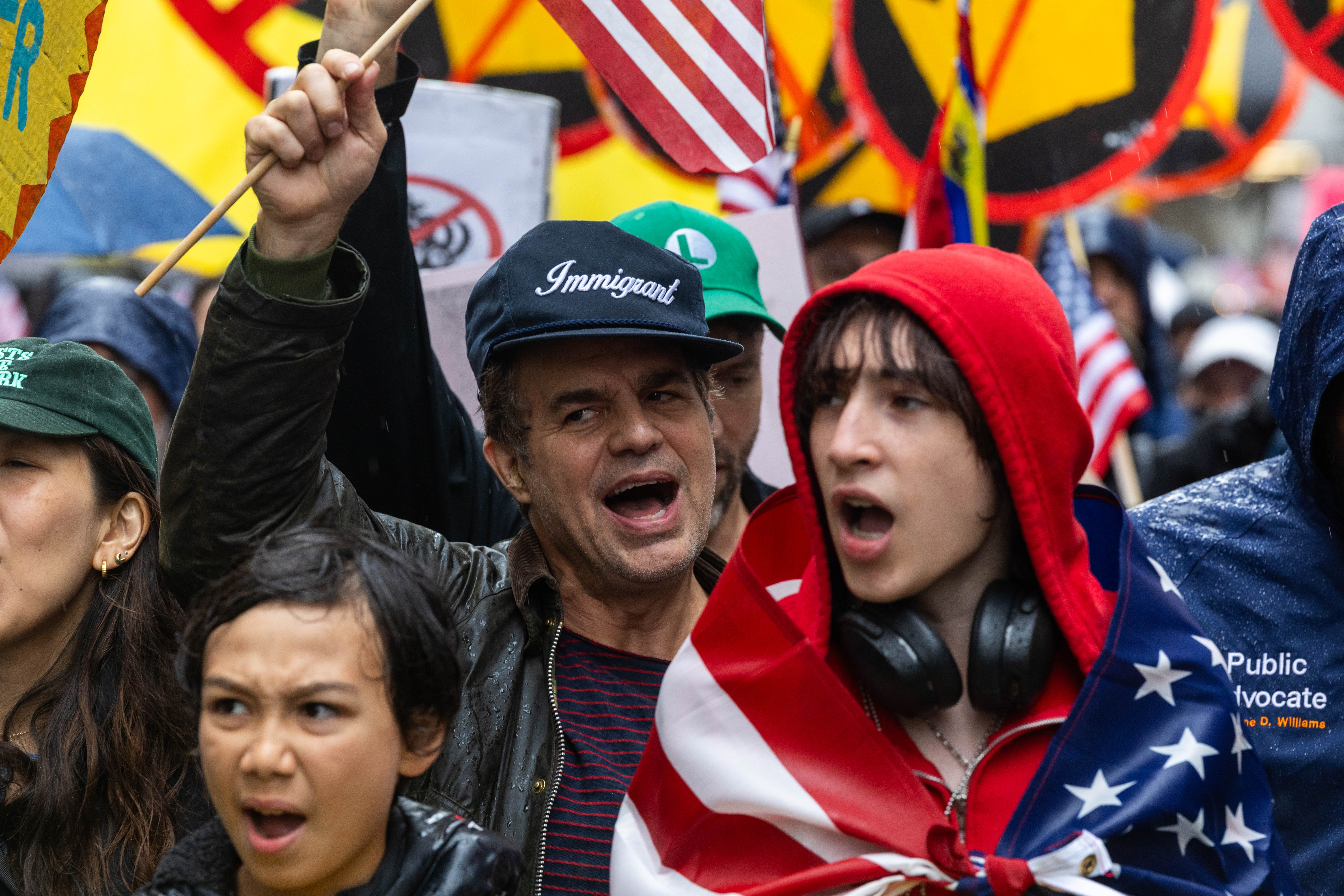 Ruffalo at the protests