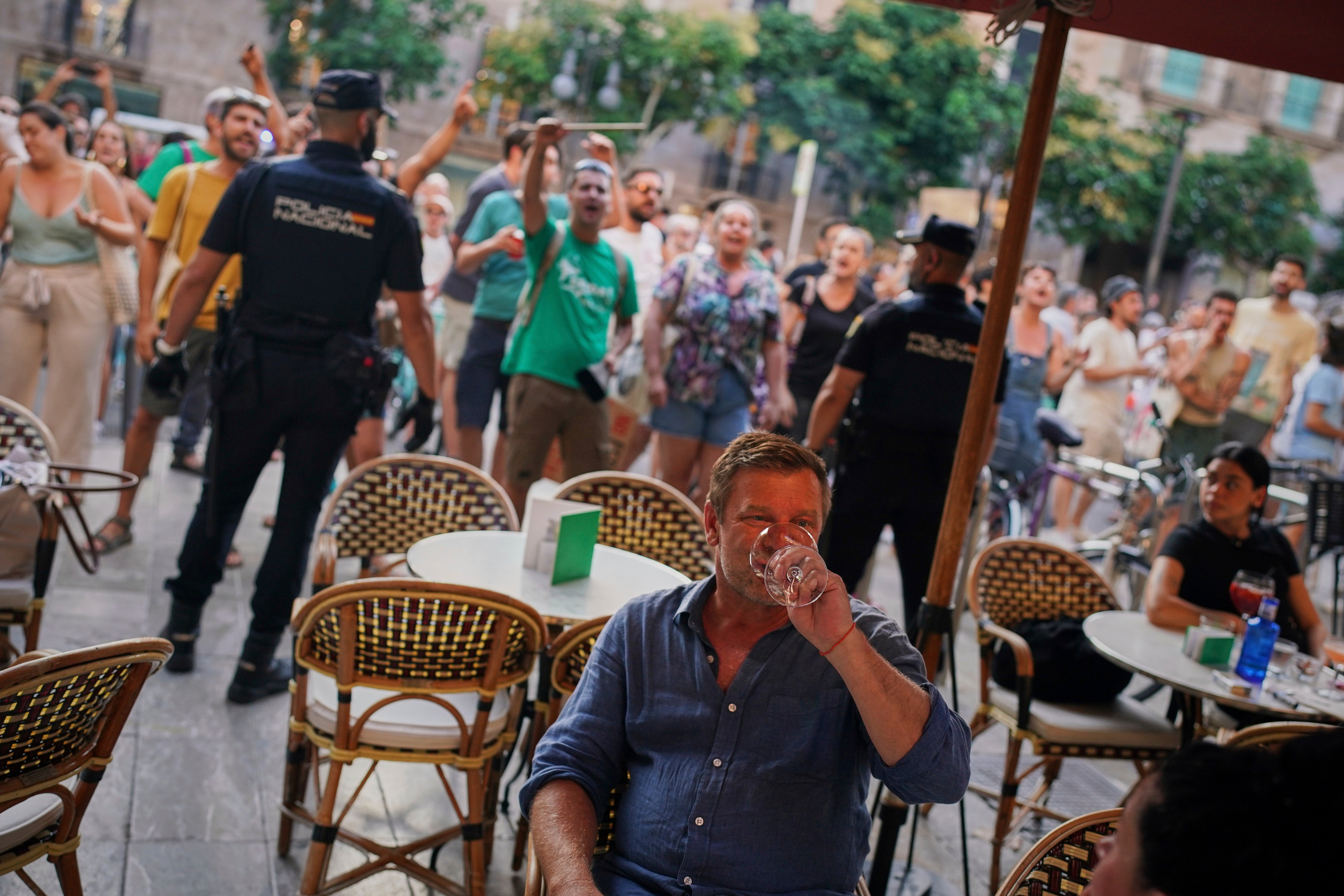 APTOPIX Spain Overtourism Protest