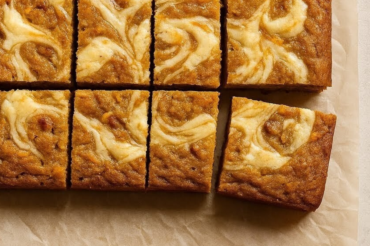 Easy and delicious carrot cake blondies for your Macmillan Coffee Morning