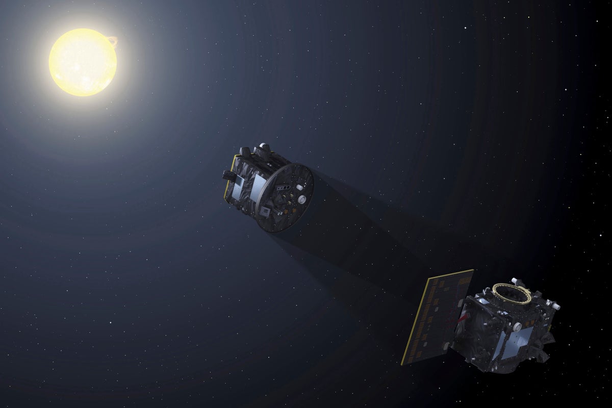 How two satellites are mimicking total solar eclipses in space