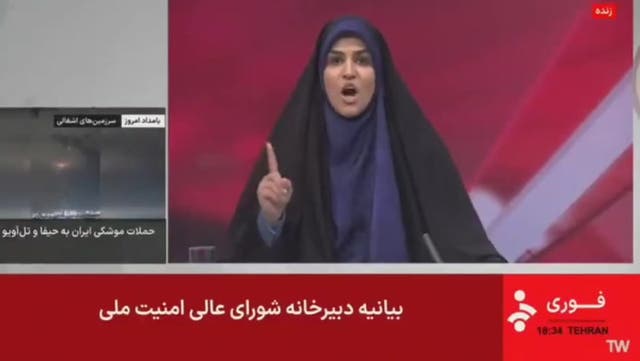 <p>Moment Israel missile strike hits live Iran news broadcast as debris fills studio.</p>
