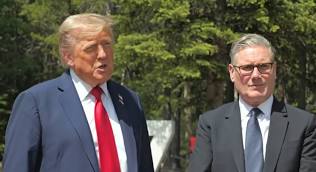 Trump and Starmer meet journalists after meeting in G7
