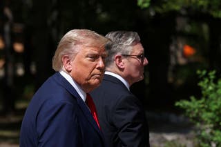 Donald Trump met with world leaders including British Prime Minister Keir Starmer at the G7 and took a swipe at staunch ally-turned-critic Tucker Carlson