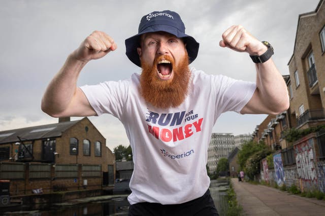 Russ Cook, known as the Hardest Geezer, has partners with Experian to encourage Gen-Z to apply the same discipline they use in fitness towards achieving their financial goals (Matt Alexander/PA Media Assignments)