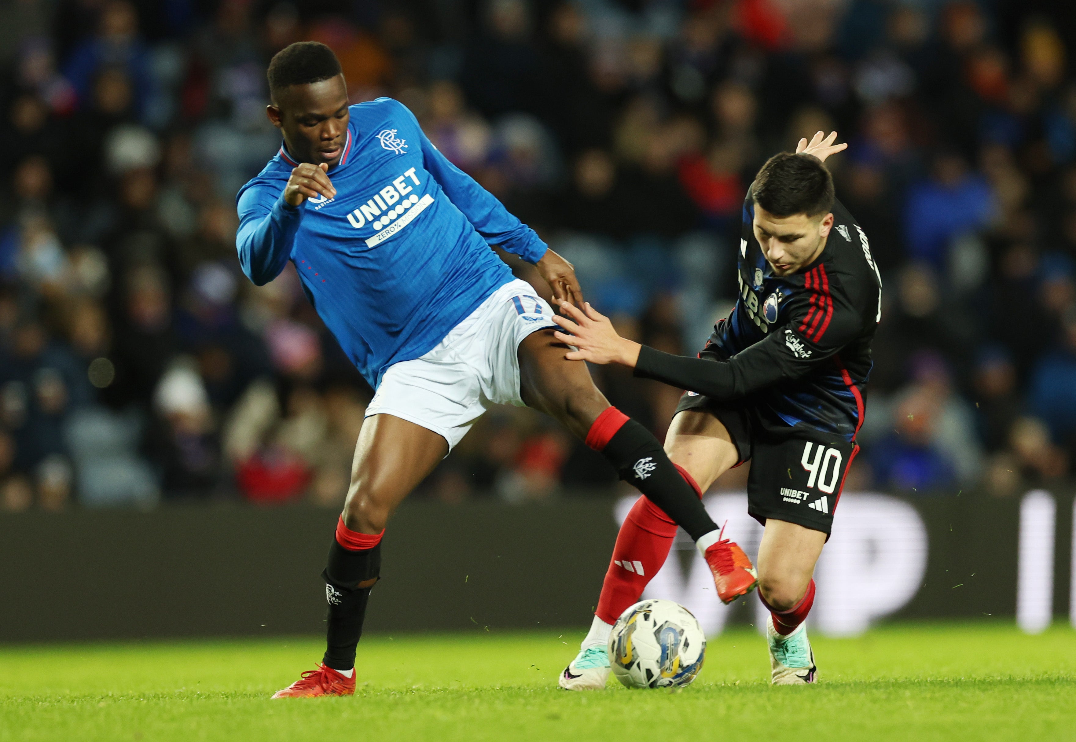 Roony Bardghji in action against Rangers during a friendly last January