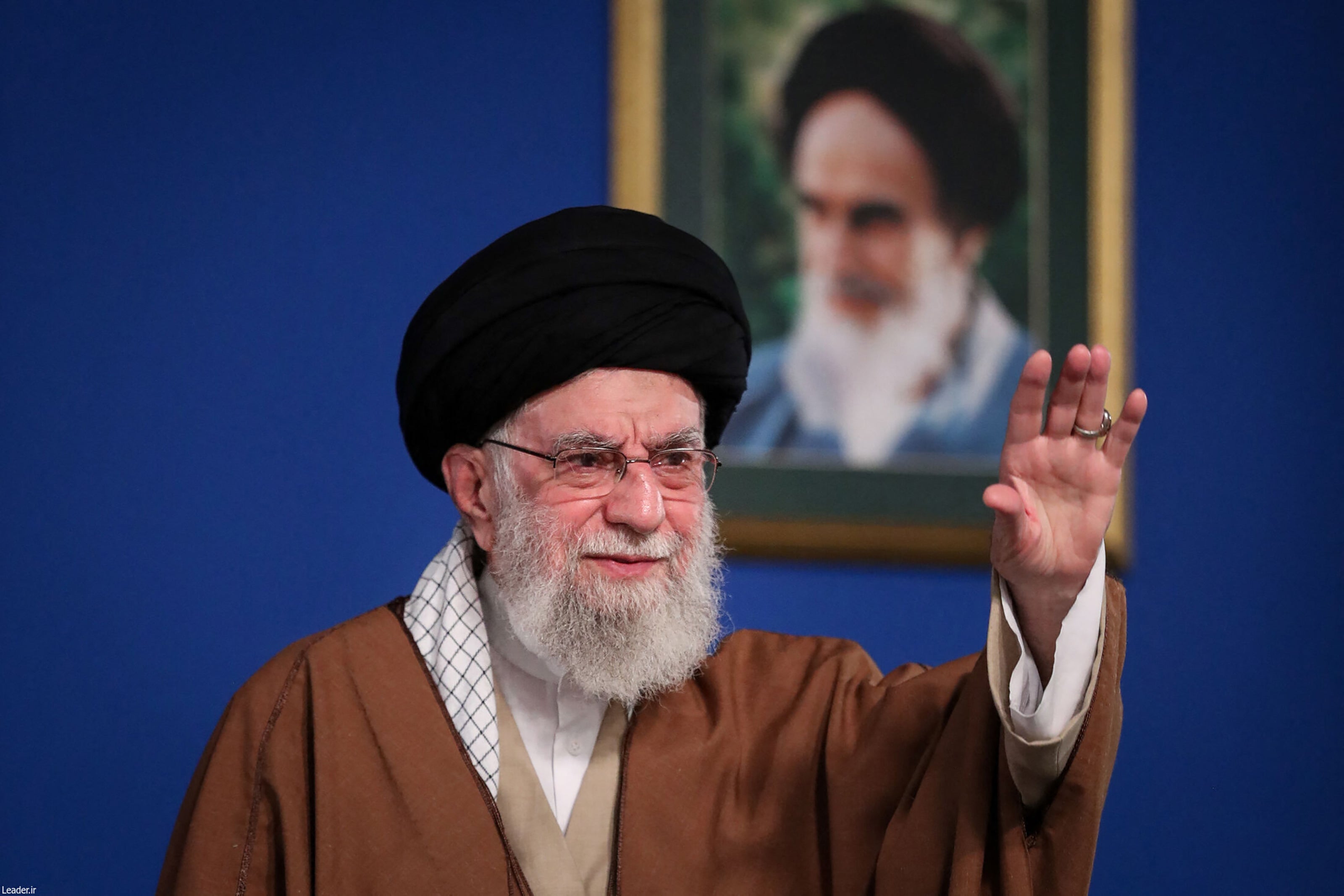 A handout picture provided by the Iranian supreme leader Ayatollah Ali Khamenei's office on March 21, 2025, shows him addressing the crowd during his annual Nowruz speech, in Tehran.