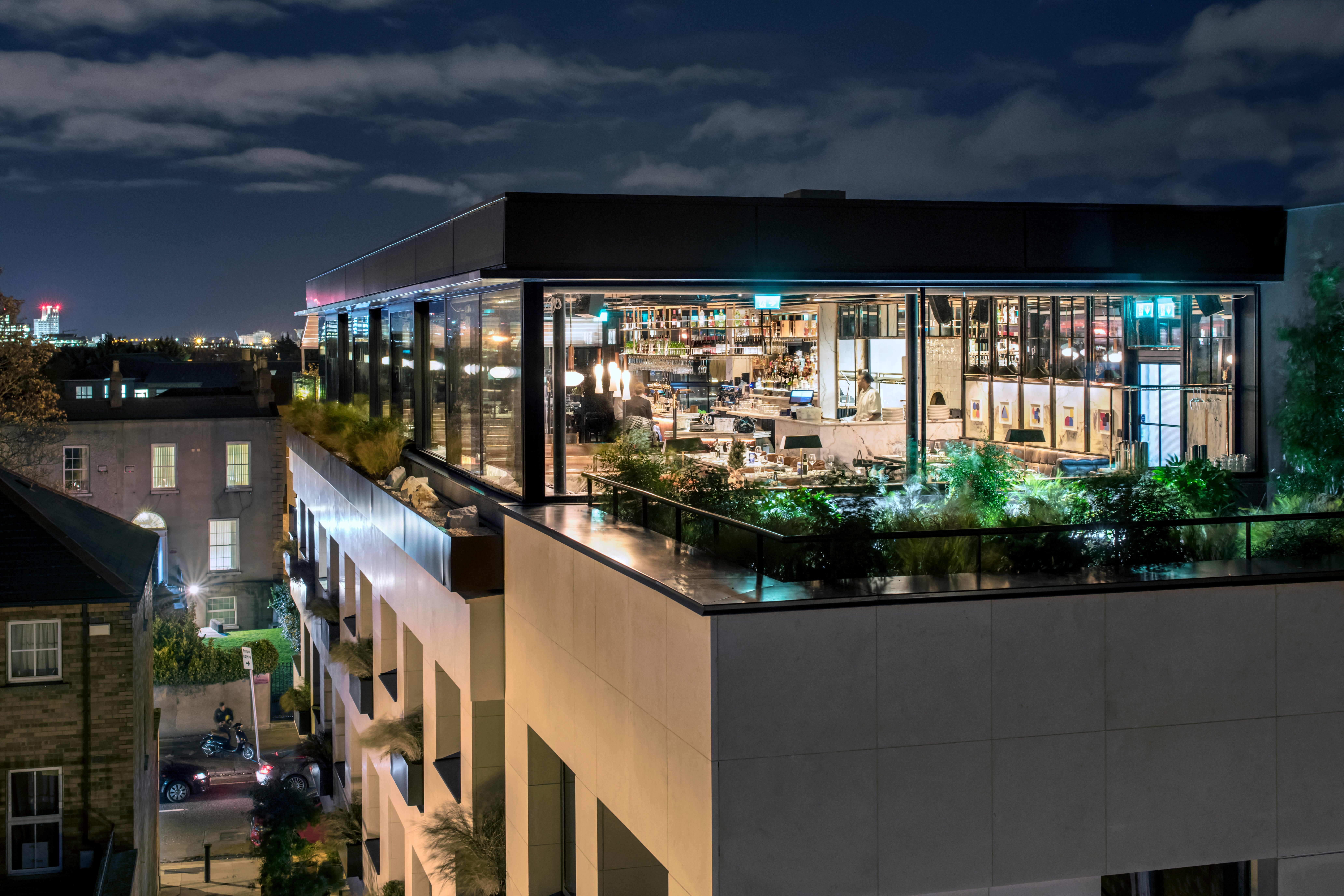 Modern amenities and a chic cocktail bar can be found at The Devlin