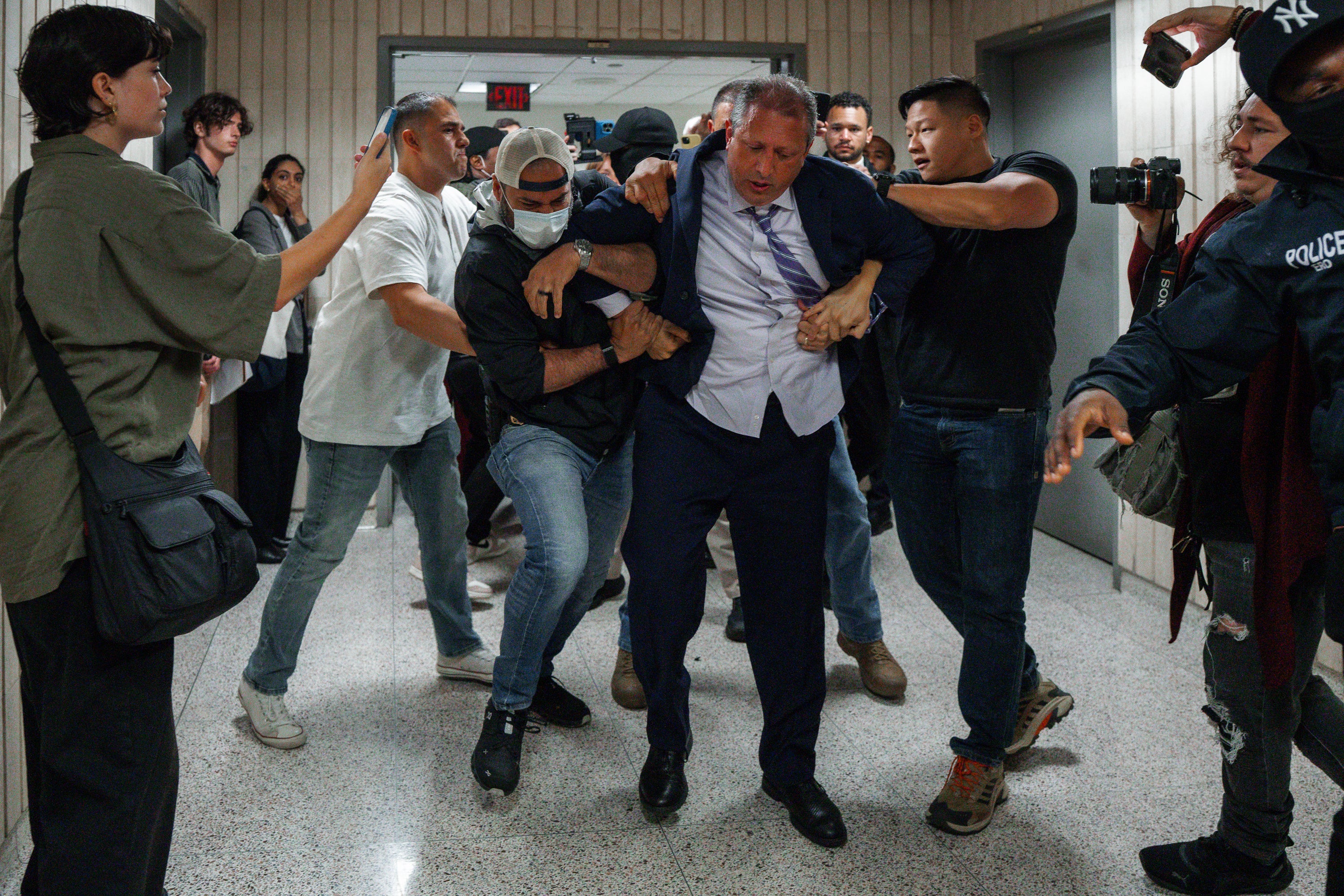 New York City’s elected comprtroller Brad Lander was arrested by federal agents in an immigration court in Manhattan on June 17