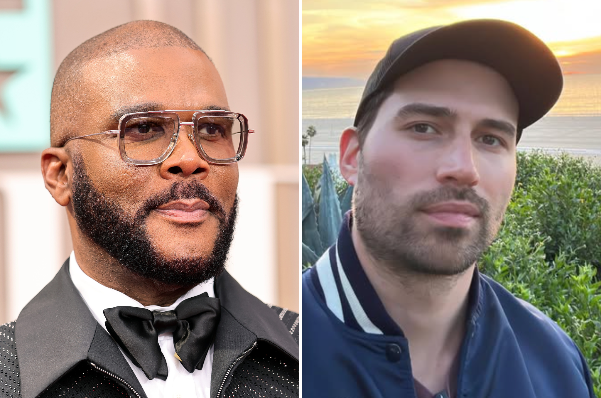 Tyler Perry (left) has been accused of sexual assault by actor Derek A. Dixon (right), who starred in Perry's political drama, 'The Oval'