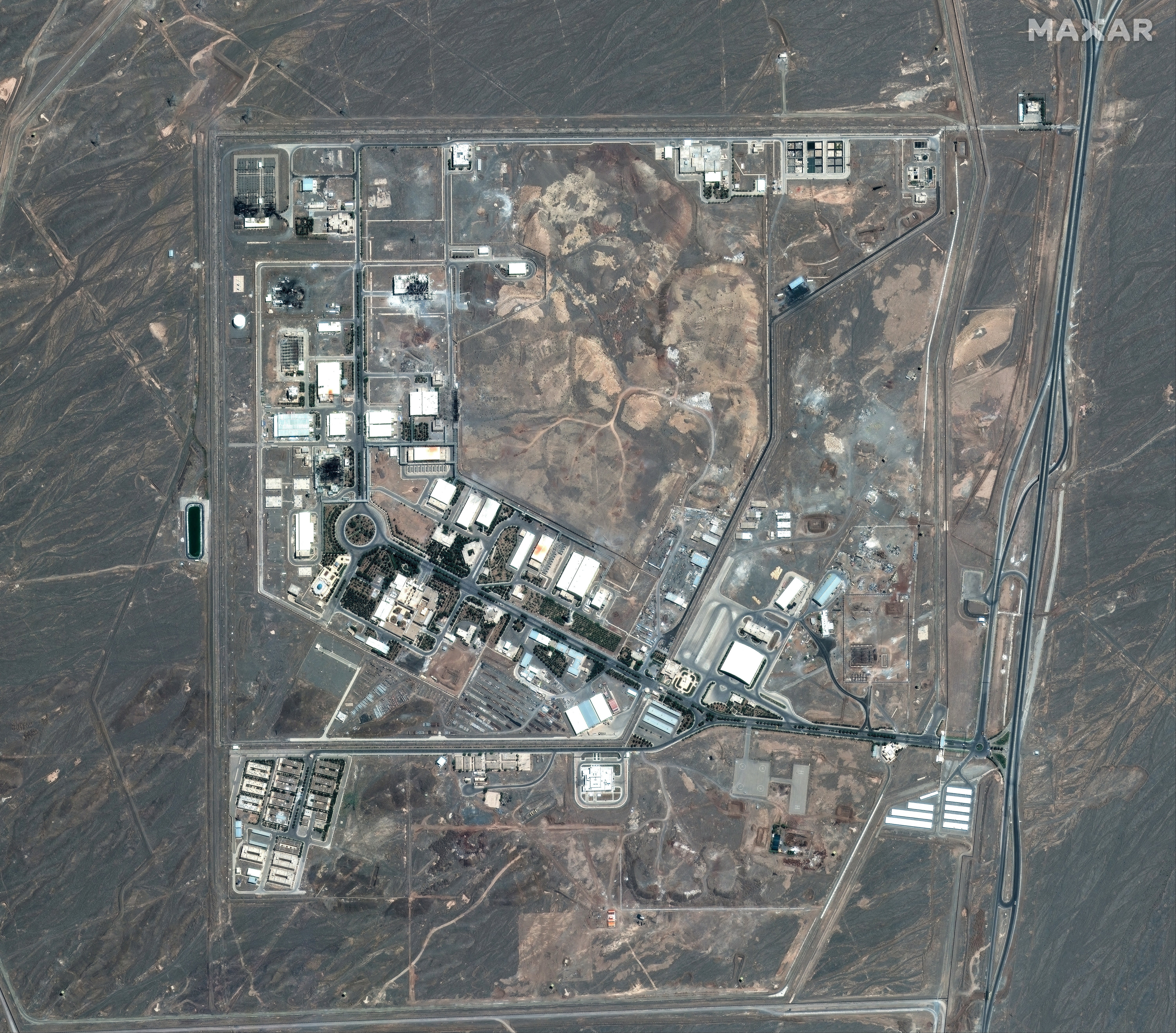 A satellite image shows the Natanz nuclear facility in Iran after airstrike in Iran in this handout image dated June 15, 2025
