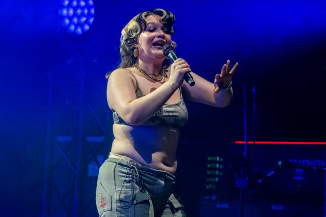 <p>Lola Young performing at Little Simz’s Southbank Centre takeover, Meltdown Festival</p>