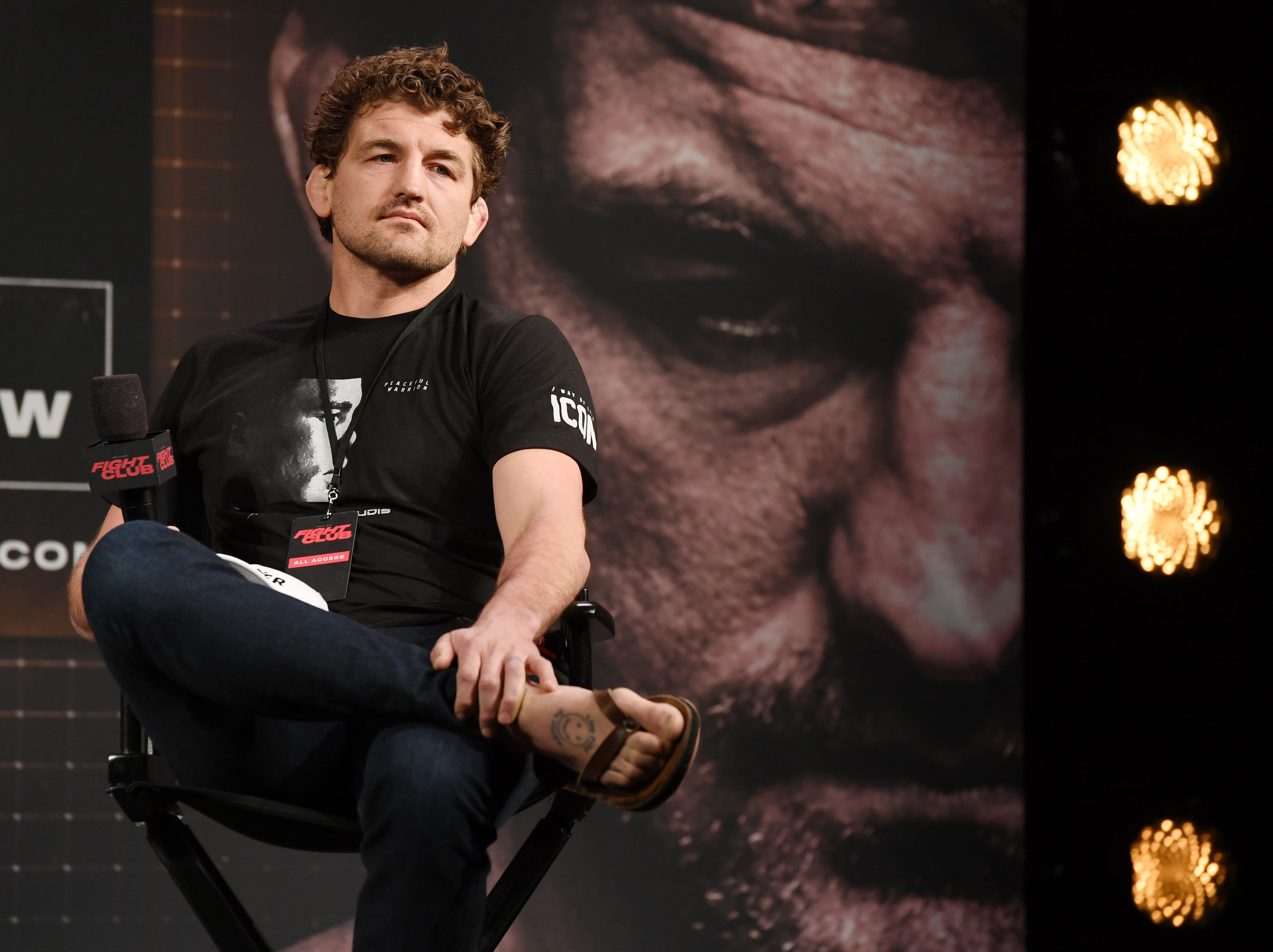 Ben Askren pred jeho stratou boxerského zápasu pre YouTuber Jake Paul v roku 2021